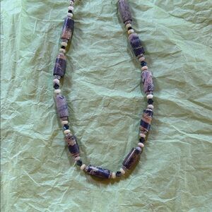 Artisan Beaded Necklace in Black and Brown